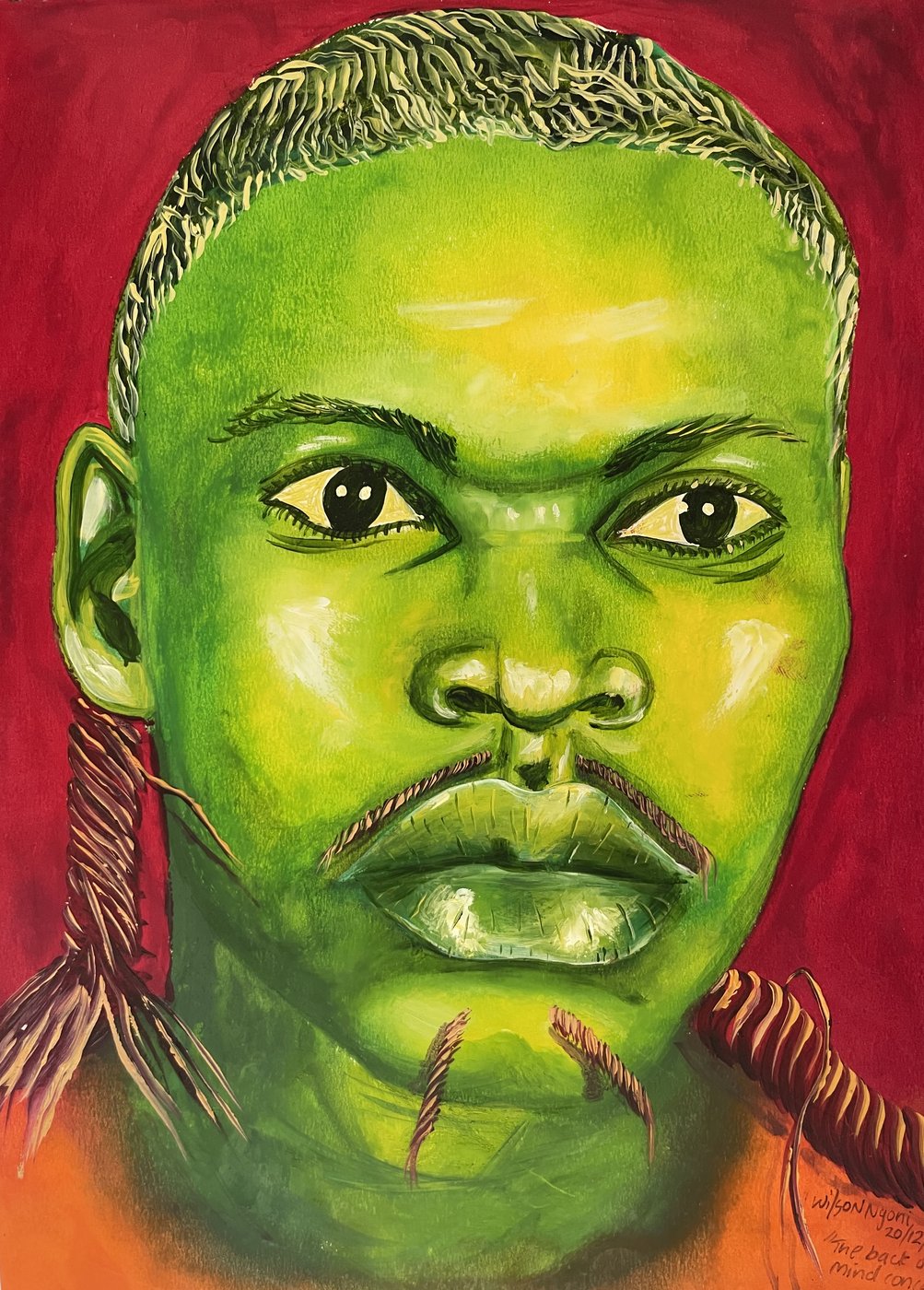 The Back of My Mind Concealed — Oil on Paper